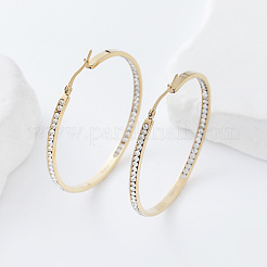 Boucles d'oreilles créoles en acier inoxydable 304&nbsp;WV2834