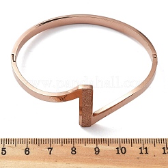 Ионное покрытие (ip) 304 нержавеющая сталь шарнирные браслеты для женщин&nbsp;BJEW-A011-20RG