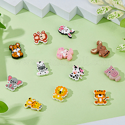 12шт 12 цвета силиконовые фокусные бусины SIL-DC0001-73