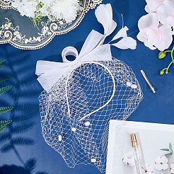 Сетчатая вуаль из марли с заколкой-аллигатором&nbsp;AJEW-WH20018-97B