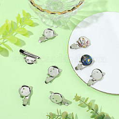 30 шт. железная рамка для броши с кабошоном&nbsp;IFIN-SC0001-99