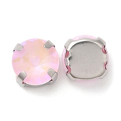 Мокко флуоресцентный(ми) плоский круглый пришитый страз&nbsp;GGLA-M006-02B-P05