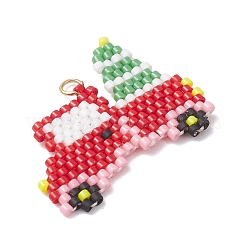 Рождественские подвески из стеклянного бисера Miyuki Delica для машин и елок PALLOY-MZ01072