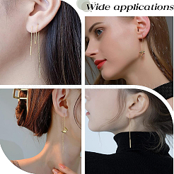 8 шт. 2 стильных латунных цепочки для сережек-гвоздиков KK-BBC0009-80