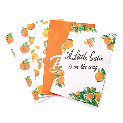 12 шт. 4 подарочных бумажных мешочка для конфет с фруктовым принтом в виде прямоугольника на день рождения&nbsp;ABAG-TA0001-69