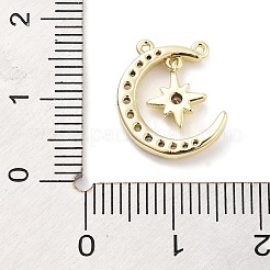 Латунные микропаве прозрачные подвески с фианитом ZIRC-L104-003G