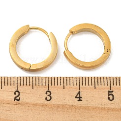 イオンプレーティング（IP）つや消し304ステンレススチール製女性用フープピアス  316ステンレススチールピン付き  ゴールドカラー  3x15.5mm&nbsp;EJEW-C096-31C-G