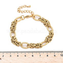 Браслеты из нержавеющей стали 304 с овальными звеньями для женщин&nbsp;BJEW-U038-02G