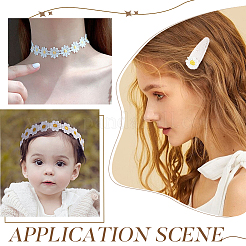 4 шт. 4 стиля кружевная лента с вышивкой из молочного волокна DIY-WR0003-75