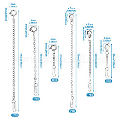 6 шт. 6-х стильный удлинитель для кабеля из стерлингового серебра&nbsp;FIND-TA0002-40