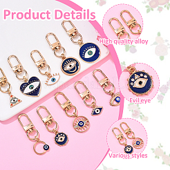 Подвесные украшения из эмали из сплава 10 шт.&nbsp;HJEW-YW00153