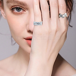 3 стиль кольца из смолы и акрила для женщин RJEW-SC0001-23