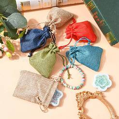 Мешки мешка шнурка упаковки мешка мешка имитационные полиэфирные&nbsp;ABAG-R005-9x7-M