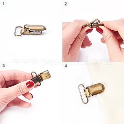 Металлические зажимы детской соски&nbsp;AJEW-PH0016-01