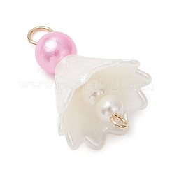 11 шт. 11-цветные подвески-соединители из АБС-пластика и акрила в виде искусственного жемчуга PALLOY-JF04228