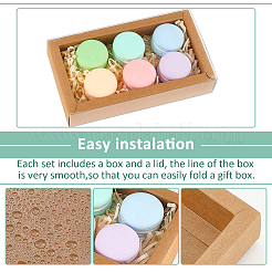 Складные ящики для бумаги с прозрачной пластиковой крышкой&nbsp;CON-WH0095-68A-01