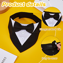 Bandana per cani con fiocco in cotone per fornitura di costumi per animali domestici&nbsp;ANIM-WH0001-01A