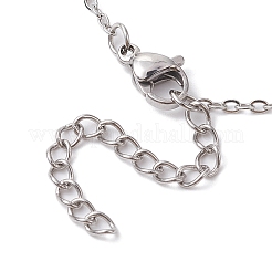 Ожерелья-подвески в форме диска из натуральных и синтетических драгоценных камней NJEW-JN04623-01