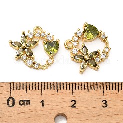 Латунные микро проложить кубического циркония подвески&nbsp;KK-B142-10G-02