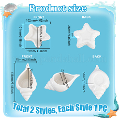 2шт 2 стиль керамическая пепельница украшения для дома AJEW-GA0008-49