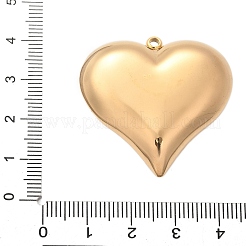 304ステンレスペンダント  ハートチャーム  18KGP本金メッキ  35x35x11mm  穴：2mm&nbsp;STAS-Q349-02C-G