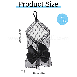 Перчатки из полиэстера с бантовым узором AJEW-WH0348-489