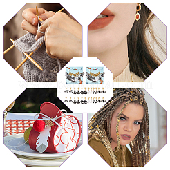 Подвесные маркеры петель с замком из сплава эмали HJEW-AB00102