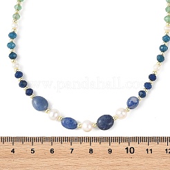 Colliers de perles composées de pierres précieuses mélangées et de perles d'eau douce naturelles&nbsp;NJEW-JN06468-03