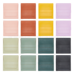 16 шт. 8-х цветные сумки для хранения ювелирных изделий из искусственной кожи ABAG-NB0001-99