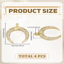 2шт латунные подвески с микропаве и кубическим цирконием&nbsp;ZIRC-LP0001-48