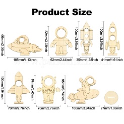 7 стили деревянные ремесленные принадлежности&nbsp;WOOD-CJ0002-29