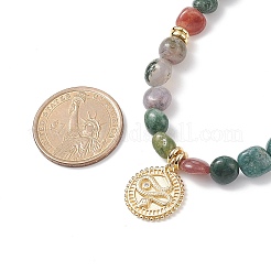 Ожерелья с кулонами из змеиной латуни с микро-паве для женщин&nbsp;NJEW-JN03987-02