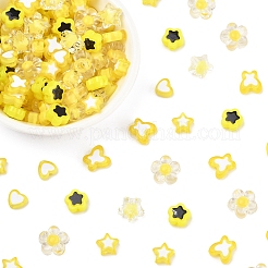 200 шт. 6 вида прозрачных и непрозрачных акриловых бусин TACR-FS0001-54G