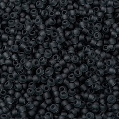 MIYUKIラウンドロカイユビーズ  日本製シードビーズ  （rr152f）マット透明グレー  8/0  3mm  穴：1mm  約422~455PCS /ボトル  10 G /ボトル&nbsp;SEED-JP0009-RR0152F