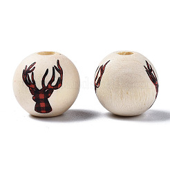 Незаконченная натуральная древесина европейский бисер&nbsp;LS-WOOD-S057-033