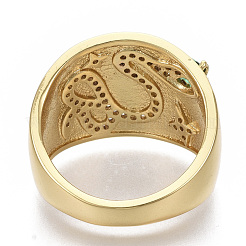 Латунные микро проложить пальцев кольца кубического циркония RJEW-S044-066-NF