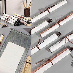 6шт. 6-х стилистический полиэстеровый вертикальный окрашенный свиток&nbsp;AJEW-NB0002-91