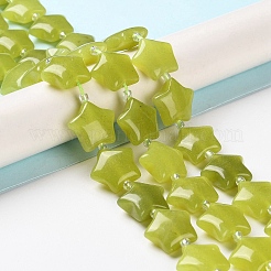 Natürliche Zitronen Jade Perlen Stränge&nbsp;G-NH0005-004