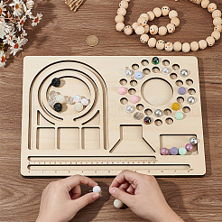 1шт бамбуковая доска для дизайна бусин TOOL-BC0003-14
