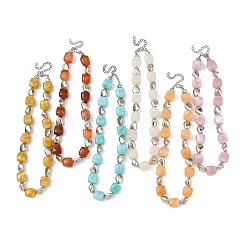 Colliers de perles acryliques imitation pierre précieuse cubique pour femmes&nbsp;NJEW-JN06476