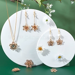 10шт 5 стильные латунные подвески со стразами KK-SC0001-94LG