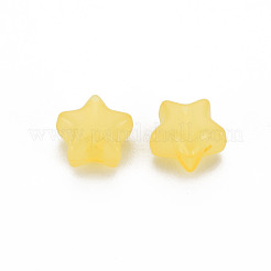 模造ゼリーアクリルビーズ  スター  きいろ  9x9.5x5.5mm  穴：2.5mm  約2050個/500g&nbsp;MACR-S373-45-E07