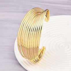 Браслеты-манжеты из нержавеющей стали 304 для женщин BJEW-P363-04G