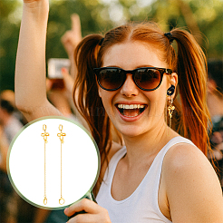 Серьги-кольца с бантом из нержавеющей стали 201 и 304&nbsp;EJEW-PH01457