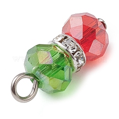Messing Strass & Glas Anhänger&nbsp;PALLOY-JF03002