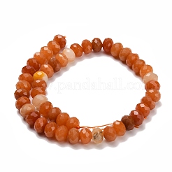 Натуральный красный авантюрин бисер нитей G-C259-A10-8x12mm