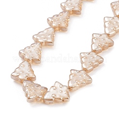 Прозрачные стеклянные бусины гальваническим пряди EGLA-C002-PL03