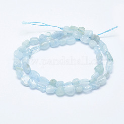 Chapelets de perles en aigue-marine naturelle&nbsp;X-G-K203-46