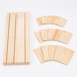 Espositori per orecchini in legno di faggio. espositore per gioielli&nbsp;EDIS-WH0006-02