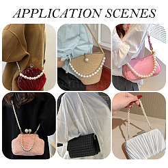 3 шт. 3 размера пластиковые цепочки с имитацией жемчуга для сумок-удлинителей&nbsp;HJEW-TAC0070